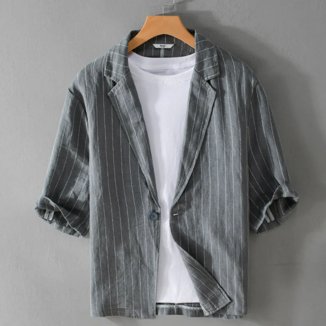 Camisa Stripe Flow - Gris