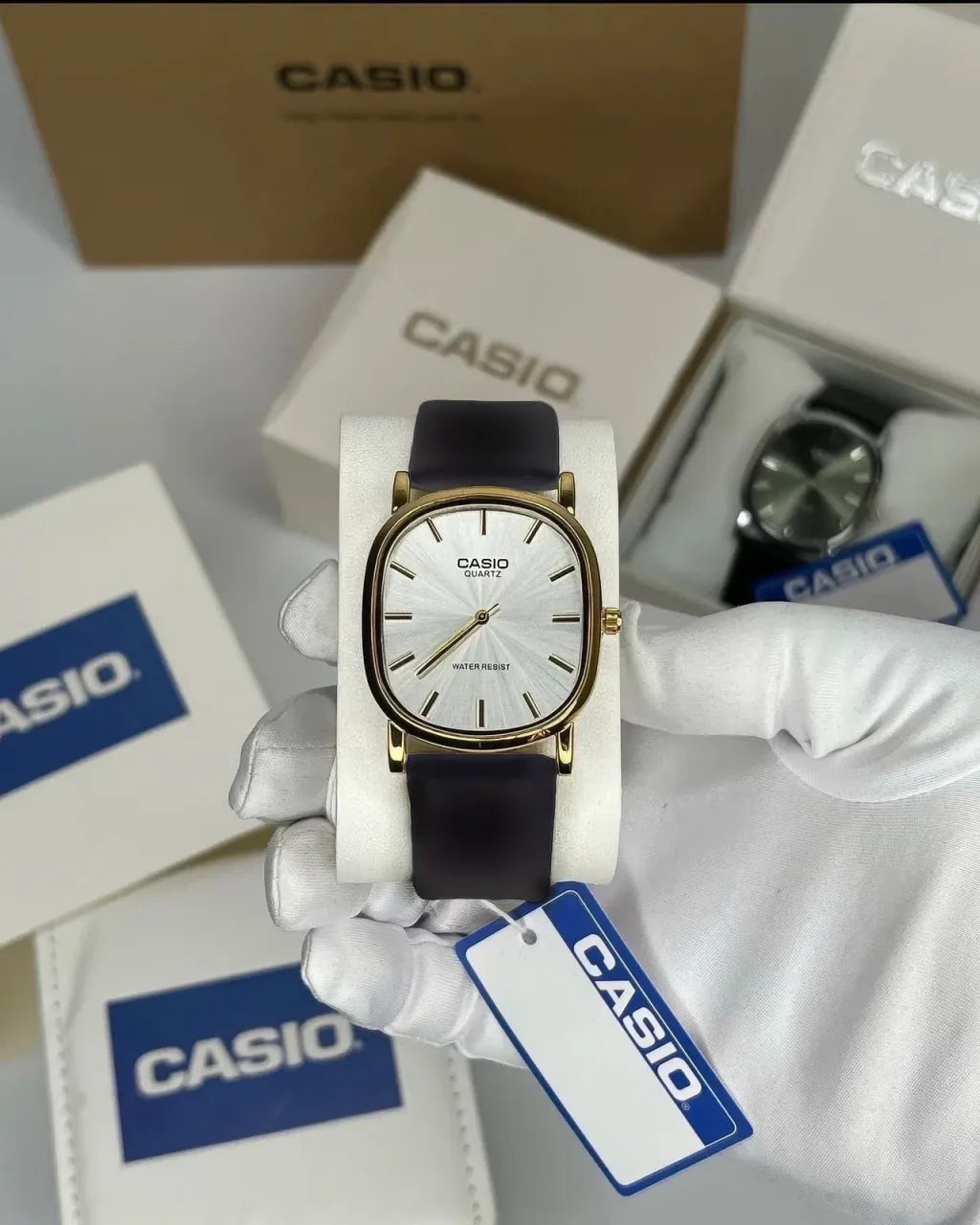 Reloj Minimalista de Cuero - Dorado/Blanco