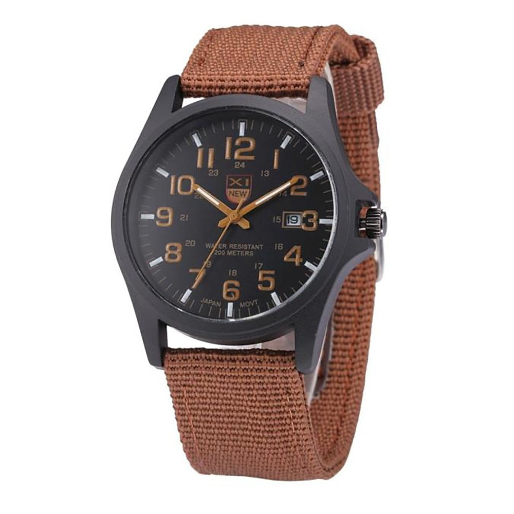 Reloj Deportivo de Lona - Blanco/Negro