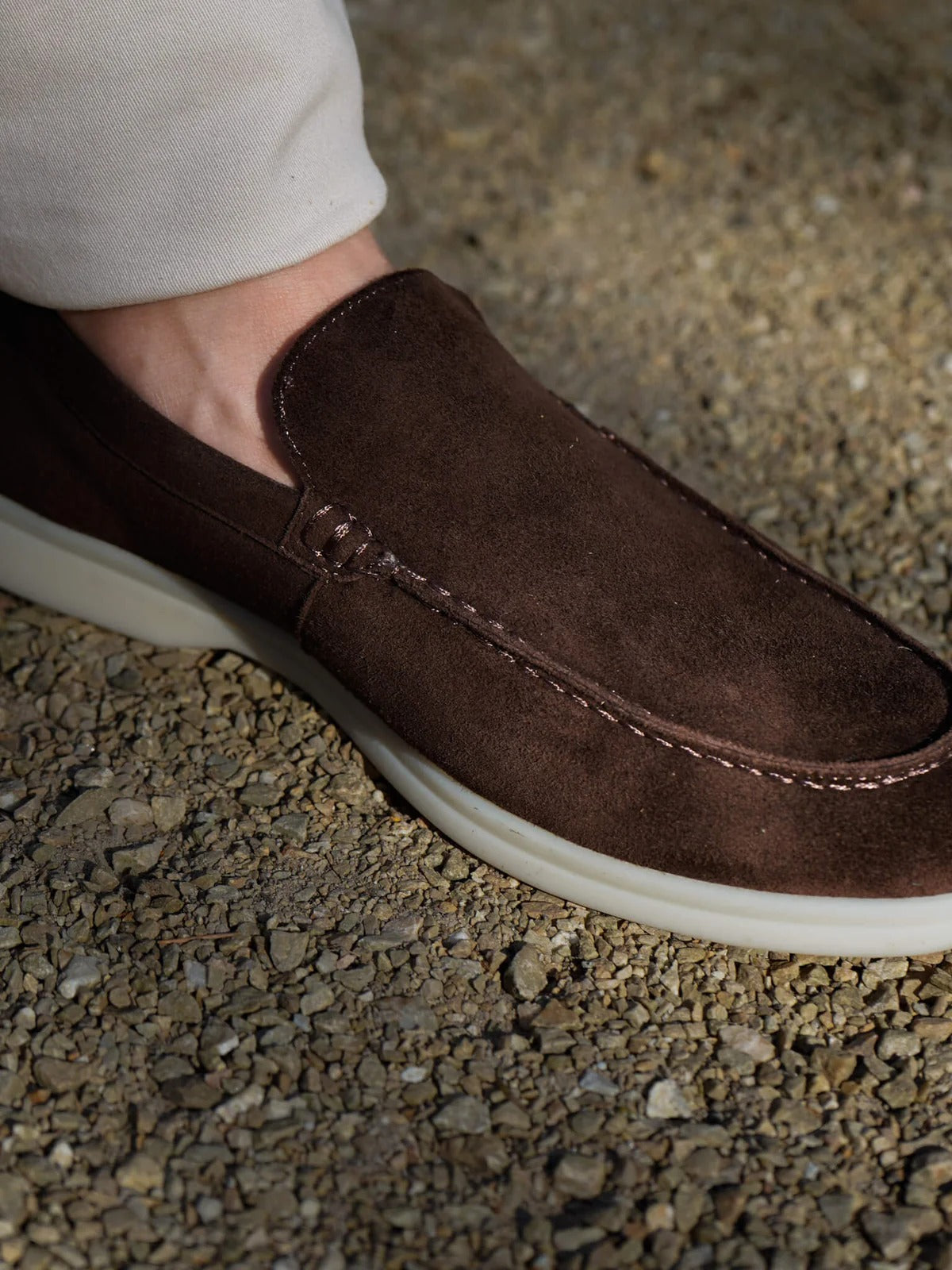 Mocasines de ante confort - Marrón