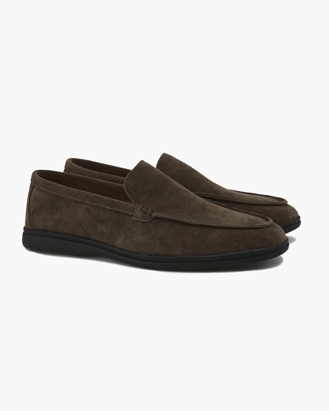 Luxe Gamuza Loafers - Oliva