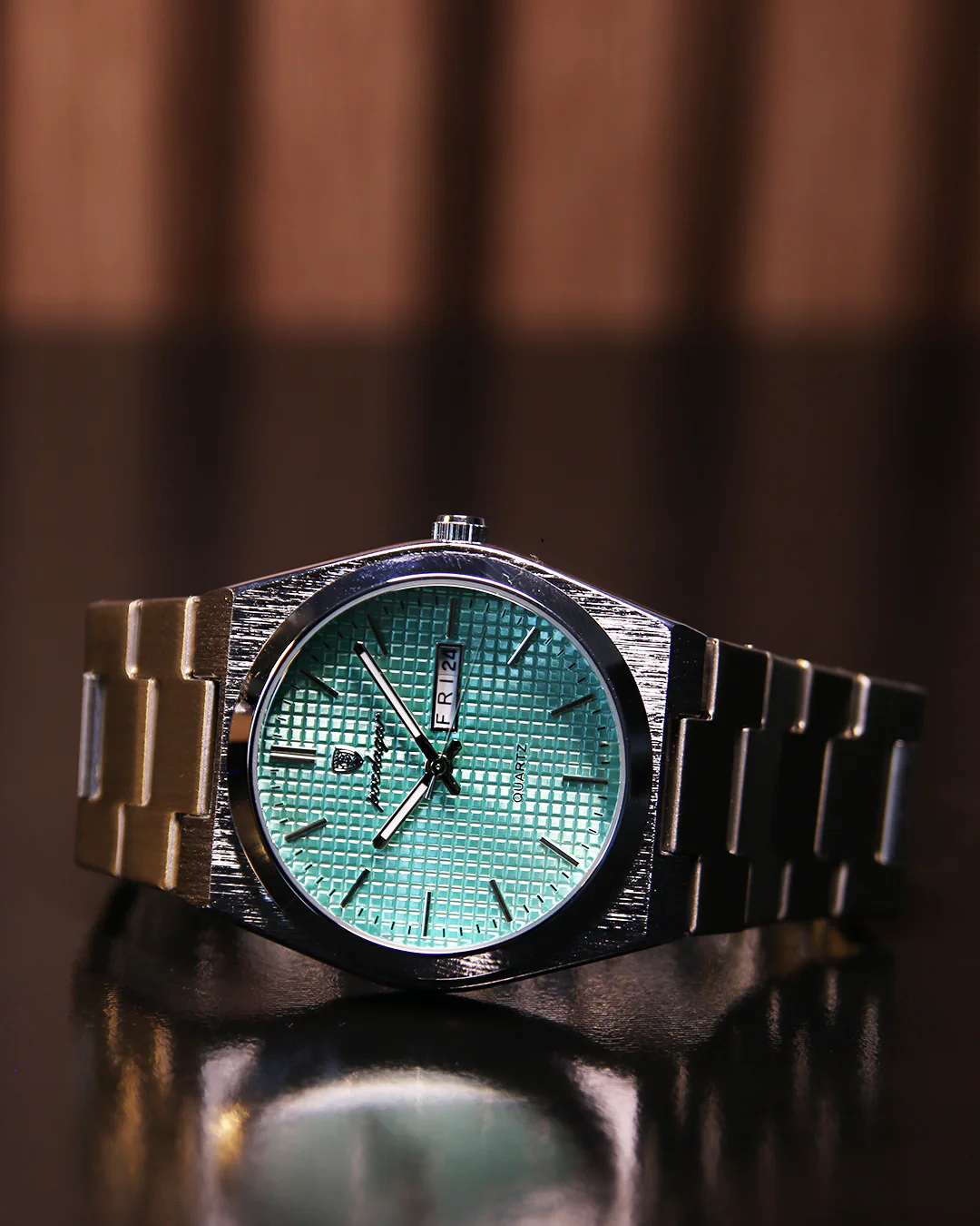 Reloj de Acero Mint Grid