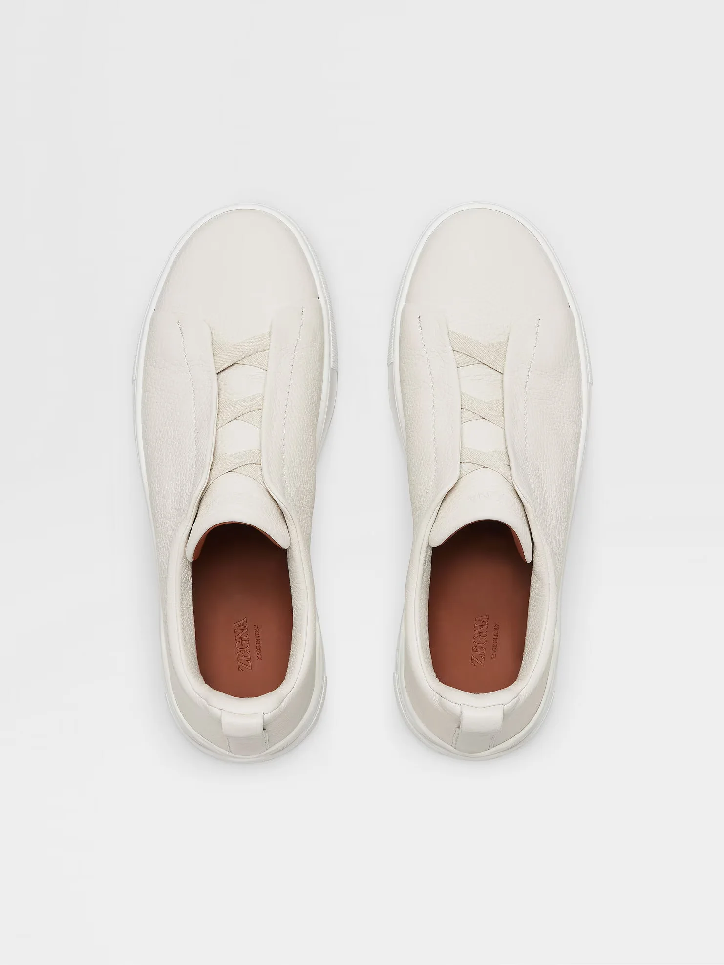 Triple Stitch Blanco Cuero Zapatillas