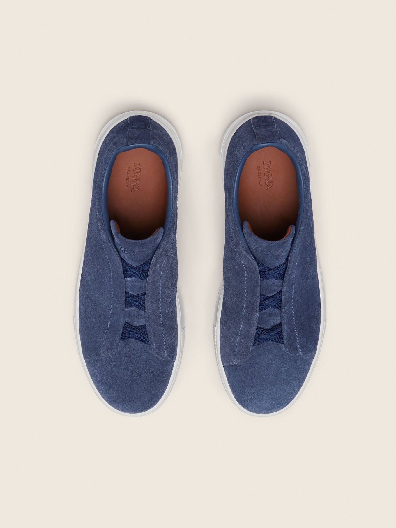 Triple Stitch Gamuza Slip-On Zapatilla – Azul utility