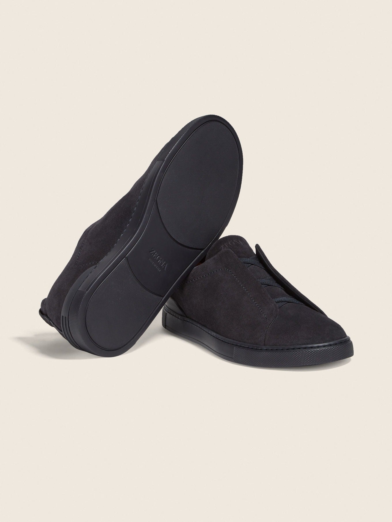 Triple Stitch Gamuza Slip-On Zapatilla – Azul marino