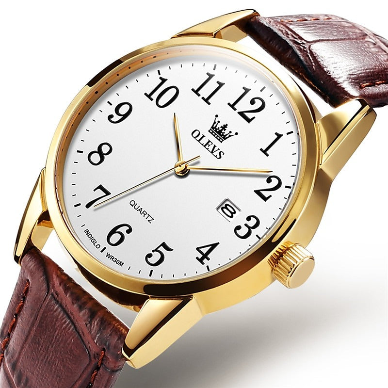 Reloj Clásico de Cuero - Azul