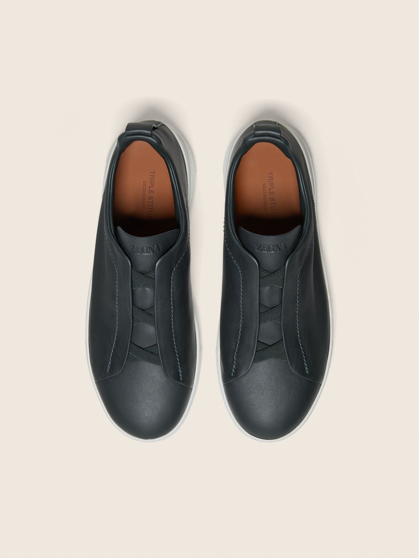 Triple Stitch SECONDSKIN Slip-On Zapatilla - Verde oscuro