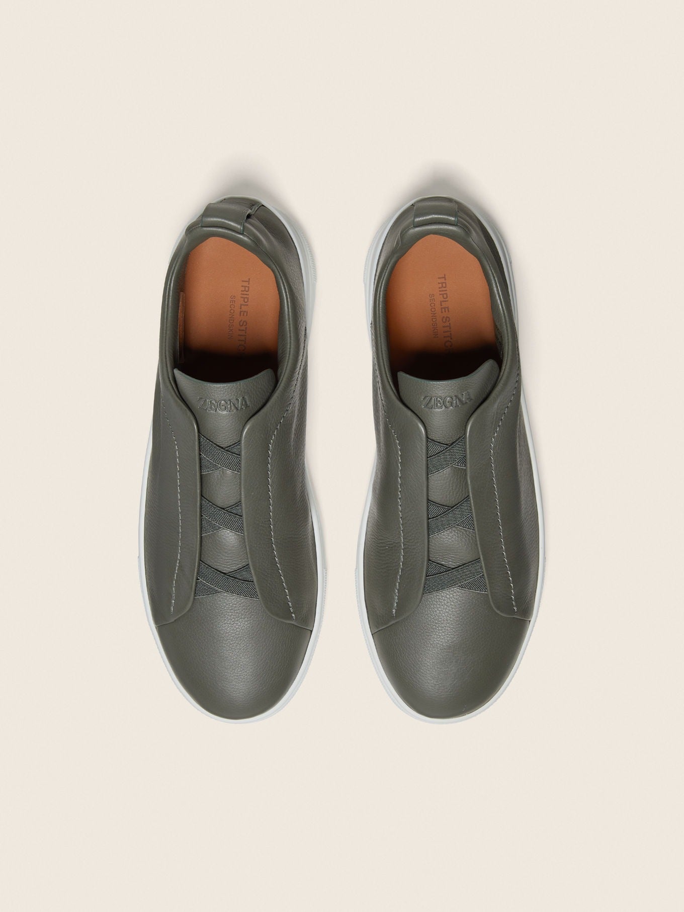 Triple Stitch SECONDSKIN Slip-On Zapatilla - Verde oliva