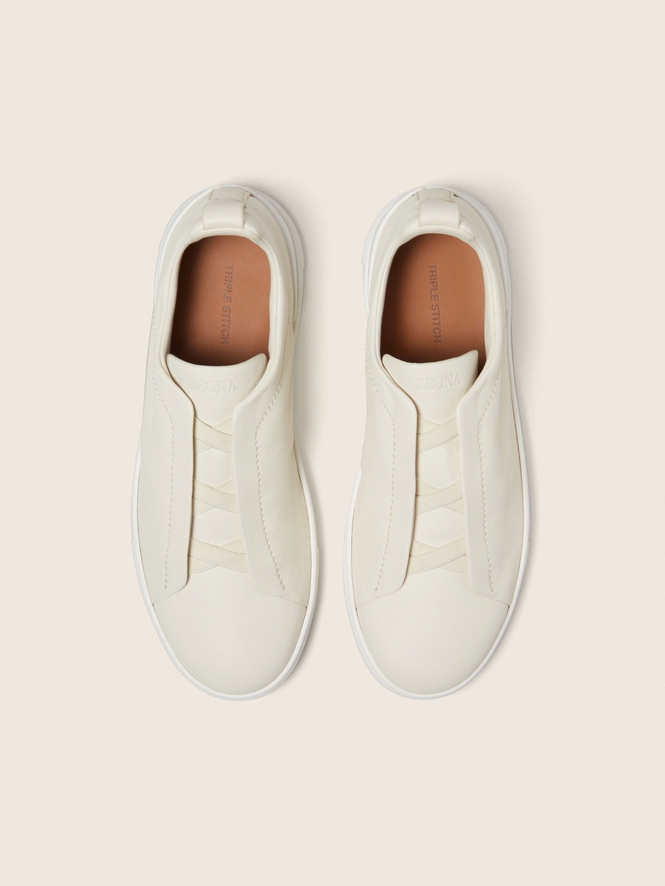 Triple Stitch SECONDSKIN Slip-On Zapatilla - Blanco