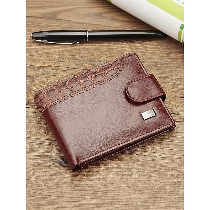 Cartera Plegable Croco - Negro