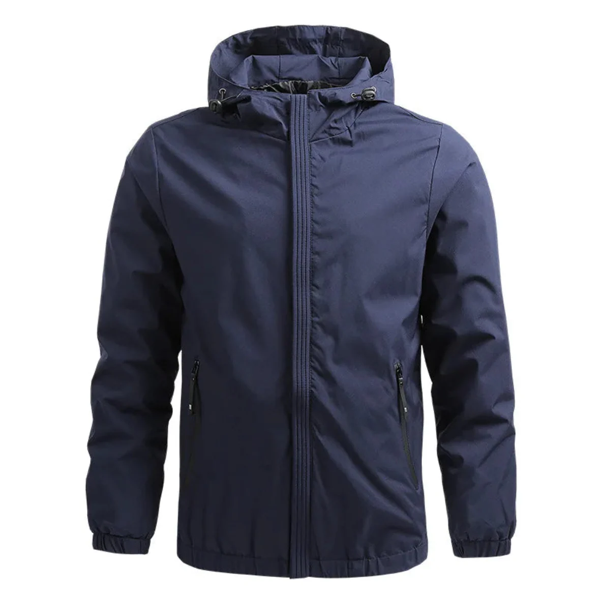 Chamarra Impermeable con Capucha - Azul Marino