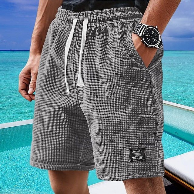 Short Brisa Texturizado con Cordón - Azul Marino