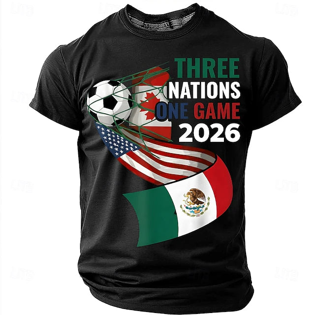 Camiseta Three Nations la Copa Mundia 2026 - Negro