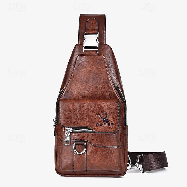 Bolsa Tiracolo Executive Multi Pocket - Café