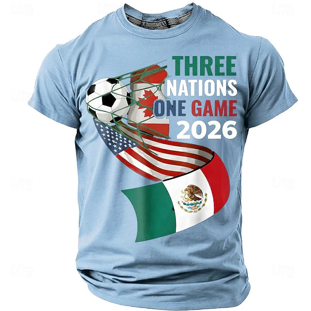Camiseta Three Nations la Copa Mundia 2026 - Azul claro