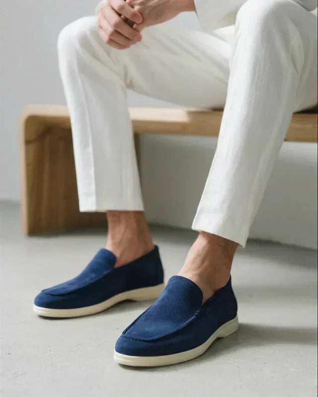 Mocasines de ante confort - Azul marino
