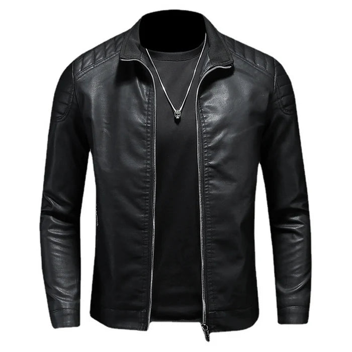 Chaqueta de Cuero Jack - Azul