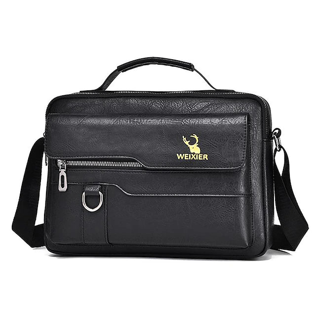 Bolsa Mensajera Vintage Executive - Café escuro