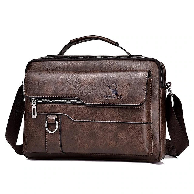 Bolsa Mensajera Vintage Executive - Café claro