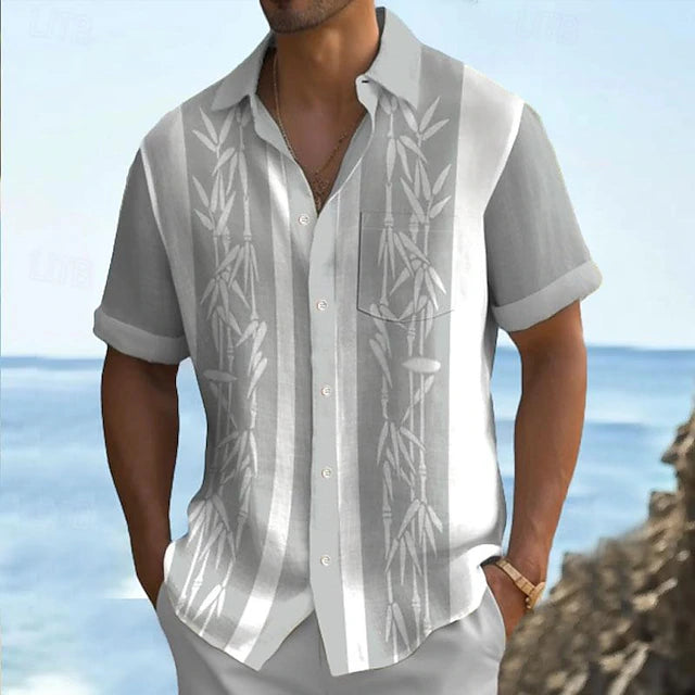 Camisa Aloha Palma - Caqui