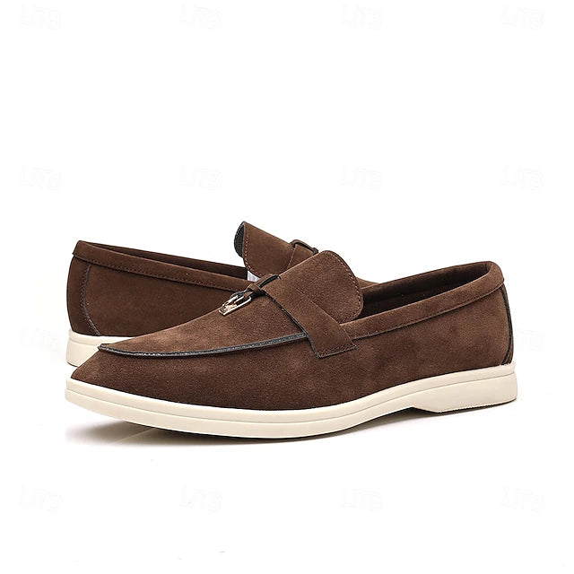 Mocasín de Gamuza Belmont Metal - Negro