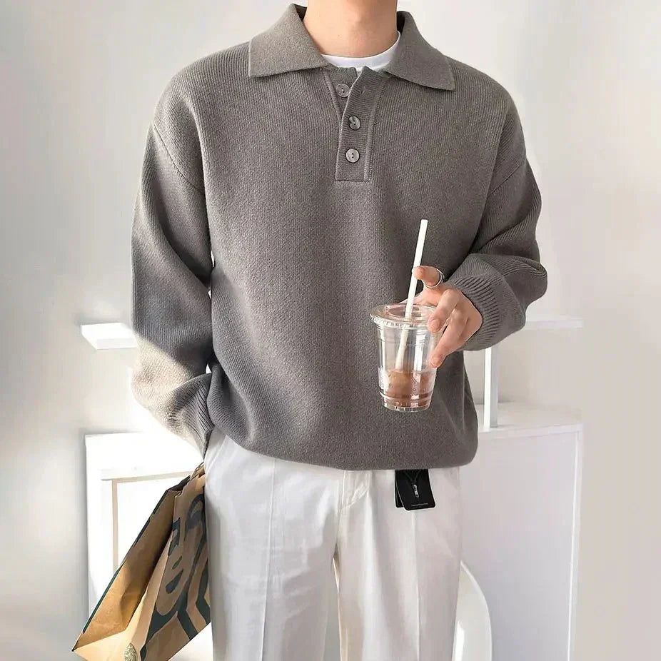 Suéter Polo de Punto Kensington – Café
