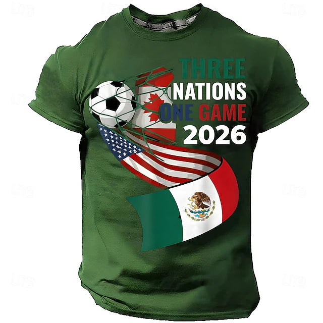 Camiseta Three Nations la Copa Mundia 2026 - Verde Escuro