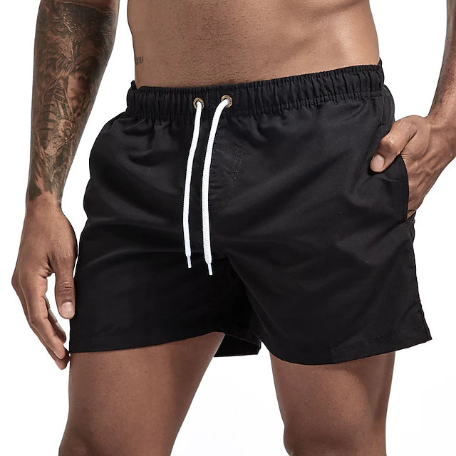 Short Swim Core con Cordón - Negro Liso