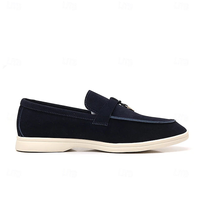 Mocasín de Gamuza Belmont Metal - Negro